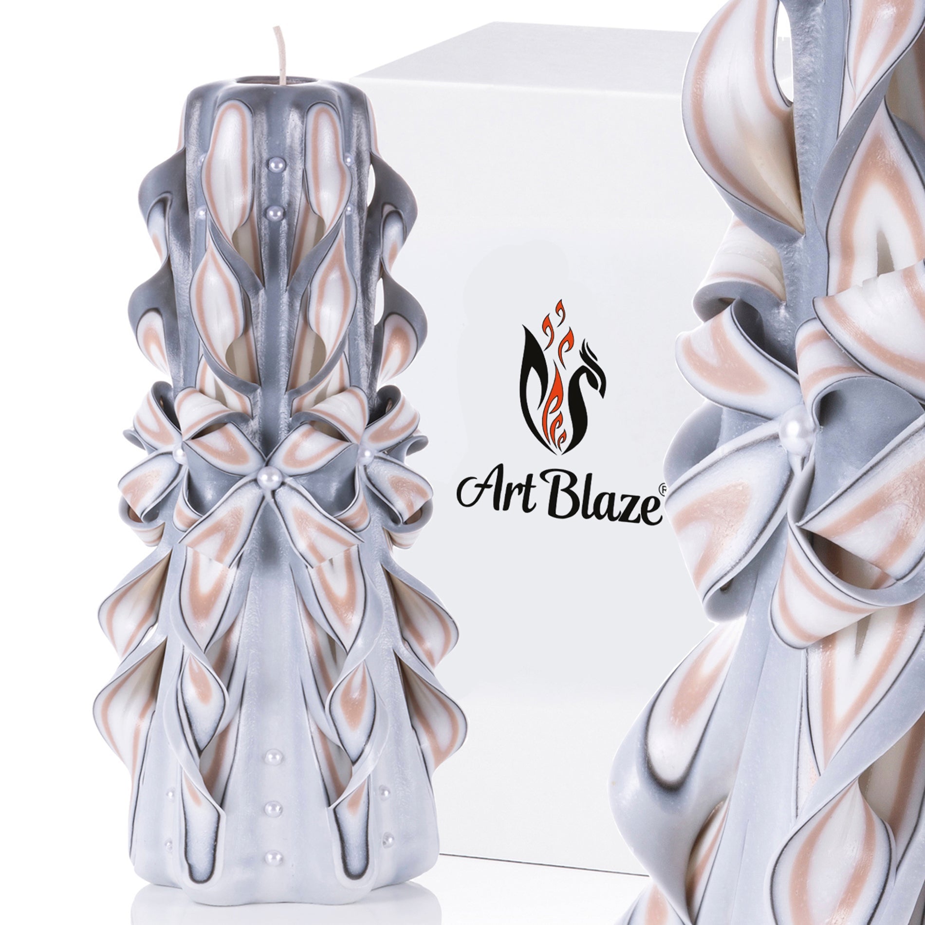 Vela tallada "Encaje delicado" grande