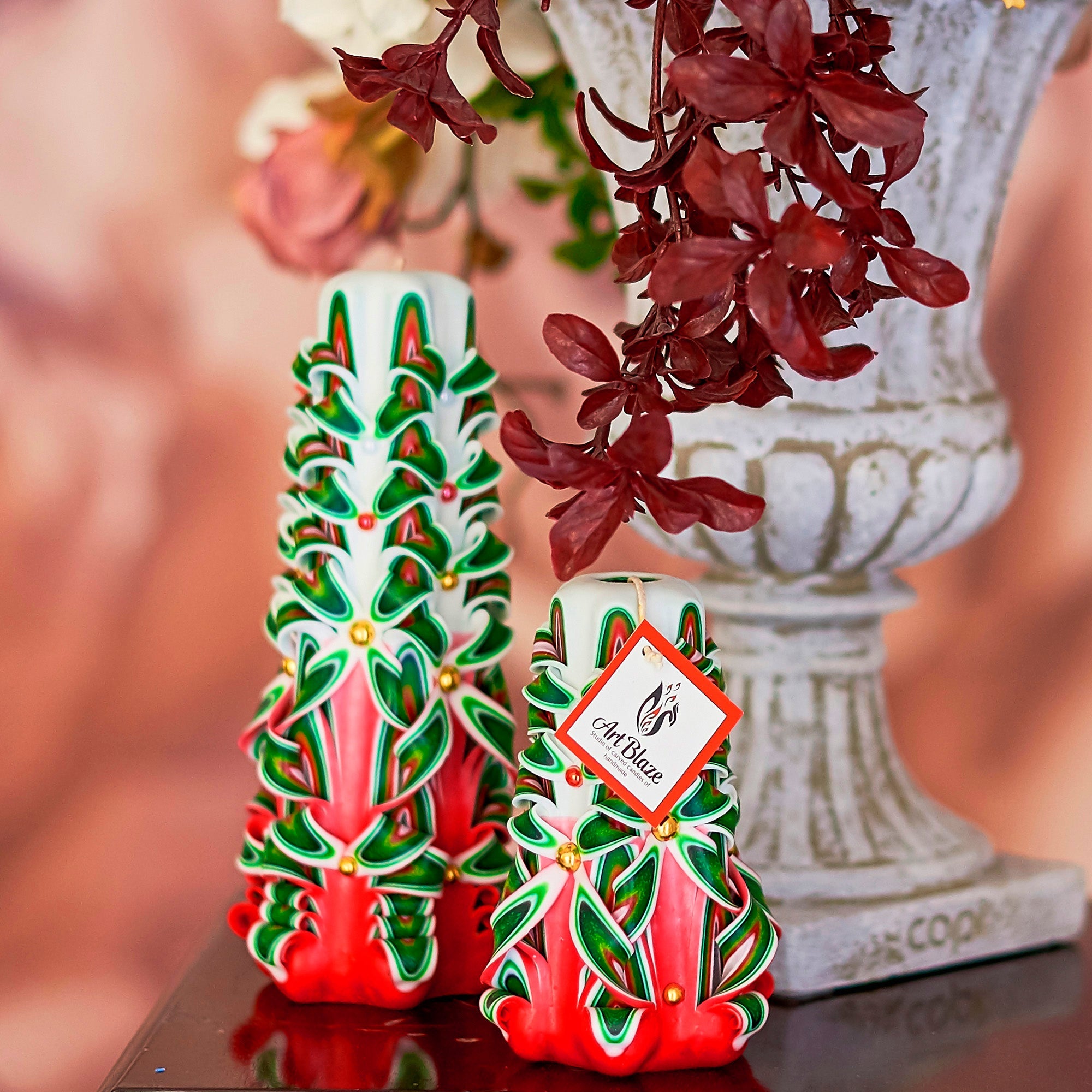 Vela tallada "Cóctel festivo" grande