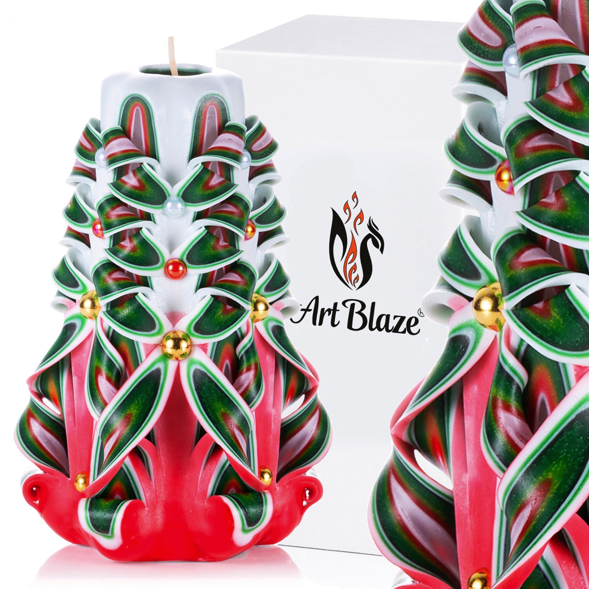 Vela tallada "Cóctel festivo" pequeña