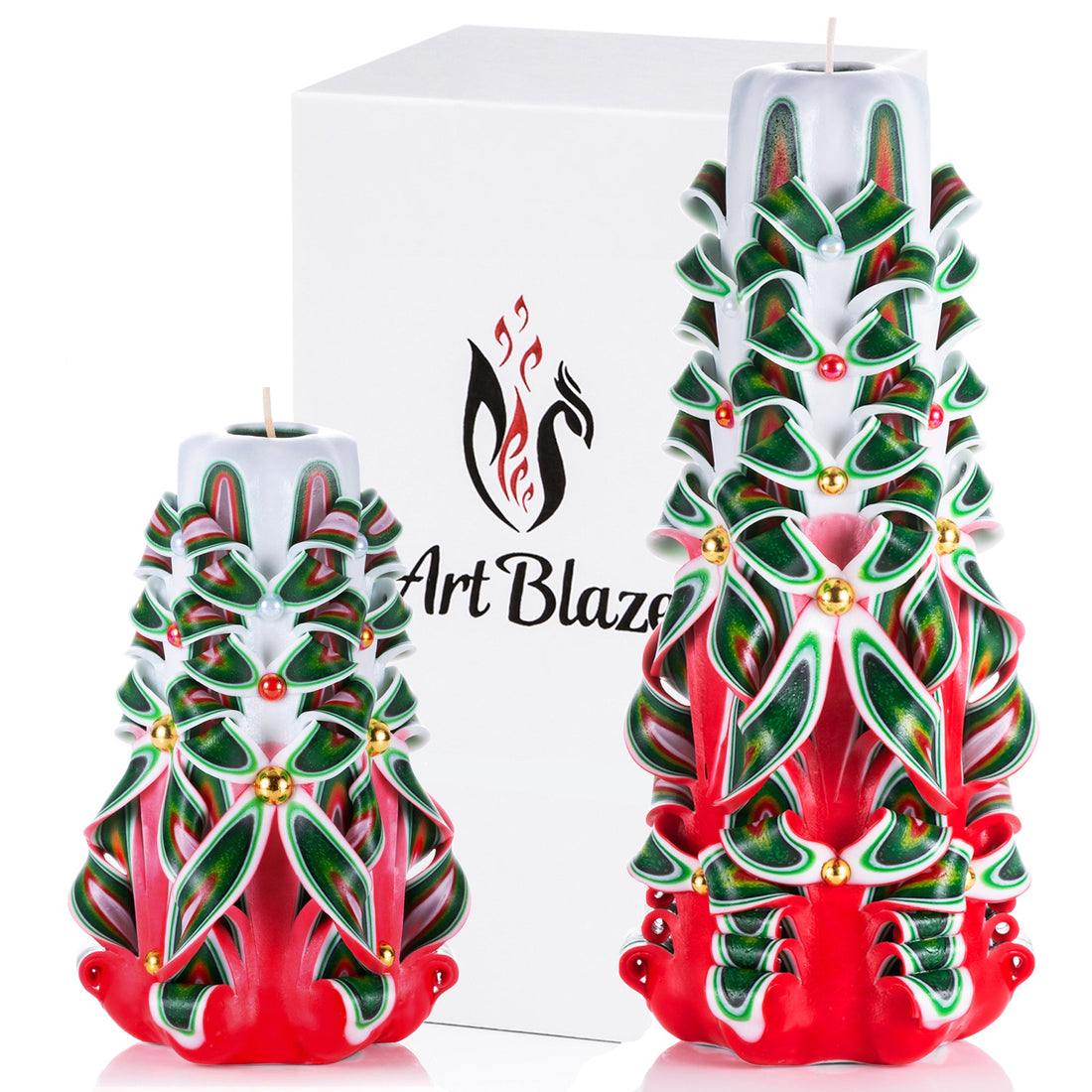 Juego de velas talladas "Cóctel festivo"