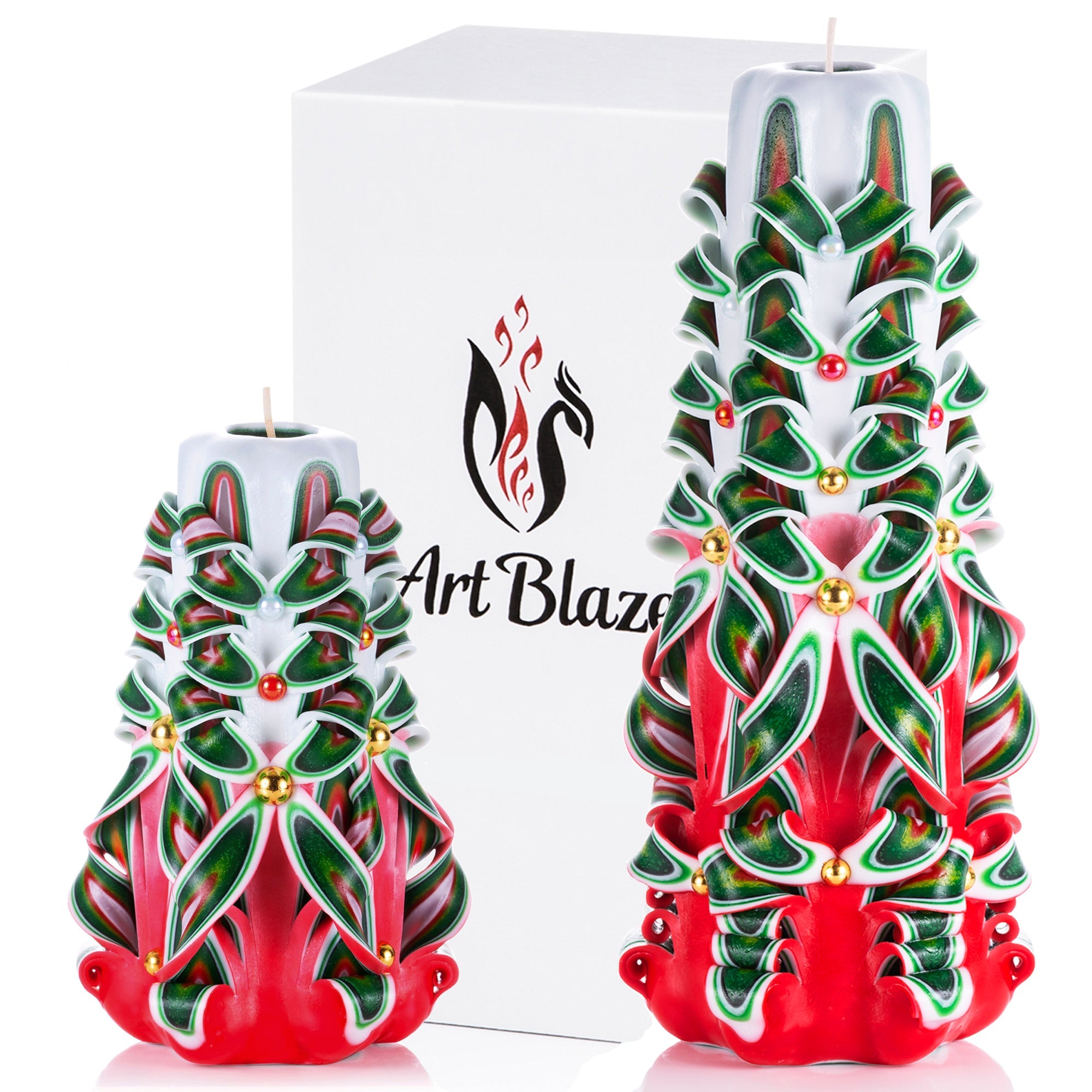 Juego de velas talladas "Cóctel festivo"