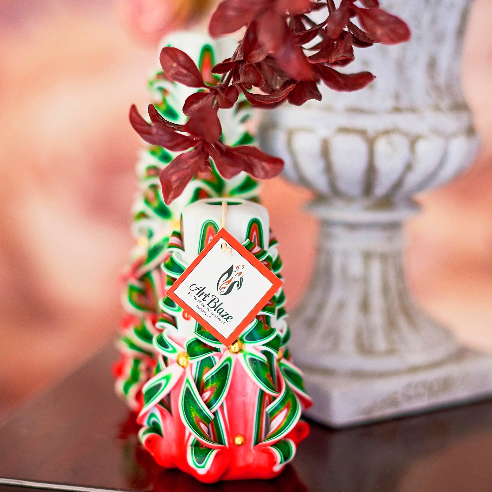 Juego de velas talladas "Cóctel festivo"