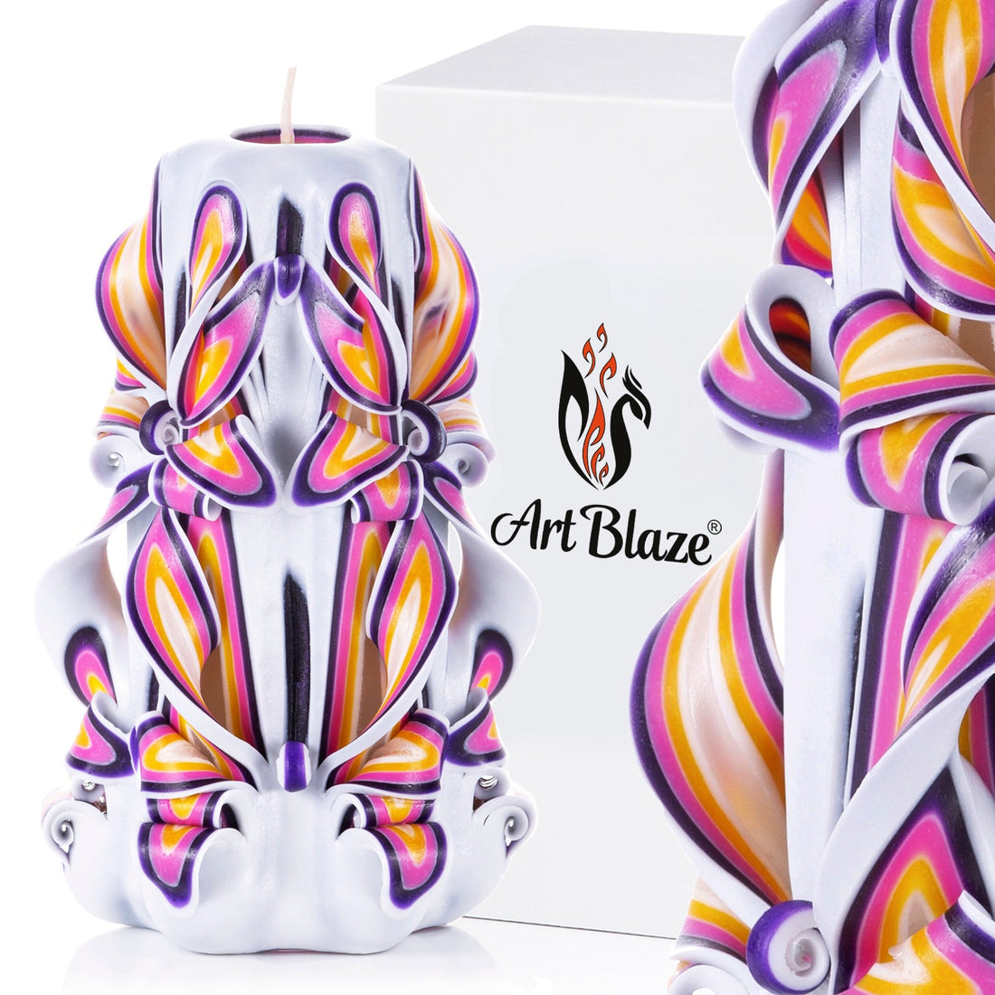 Vela tallada "Perla real" pequeña