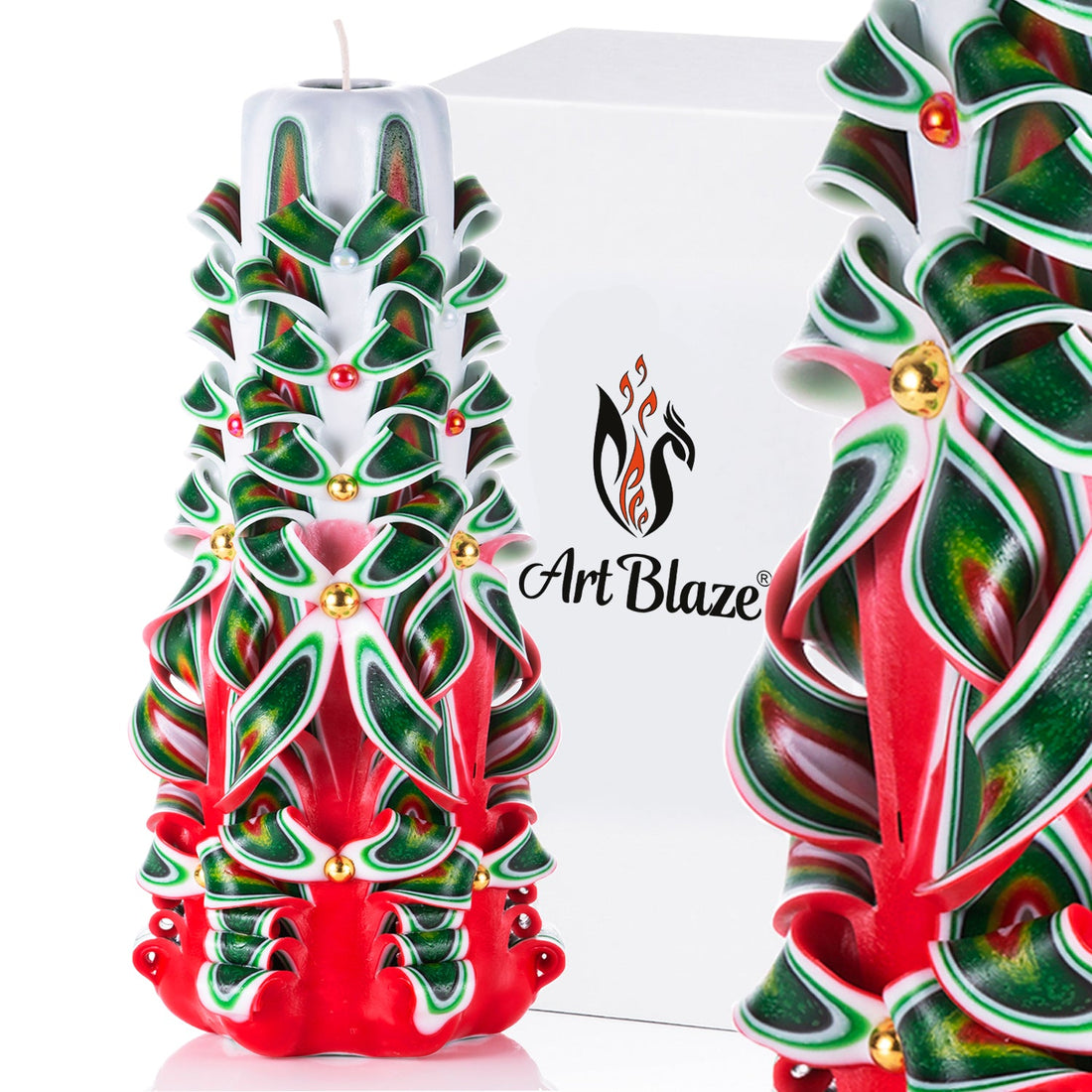 Vela tallada "Cóctel festivo" grande