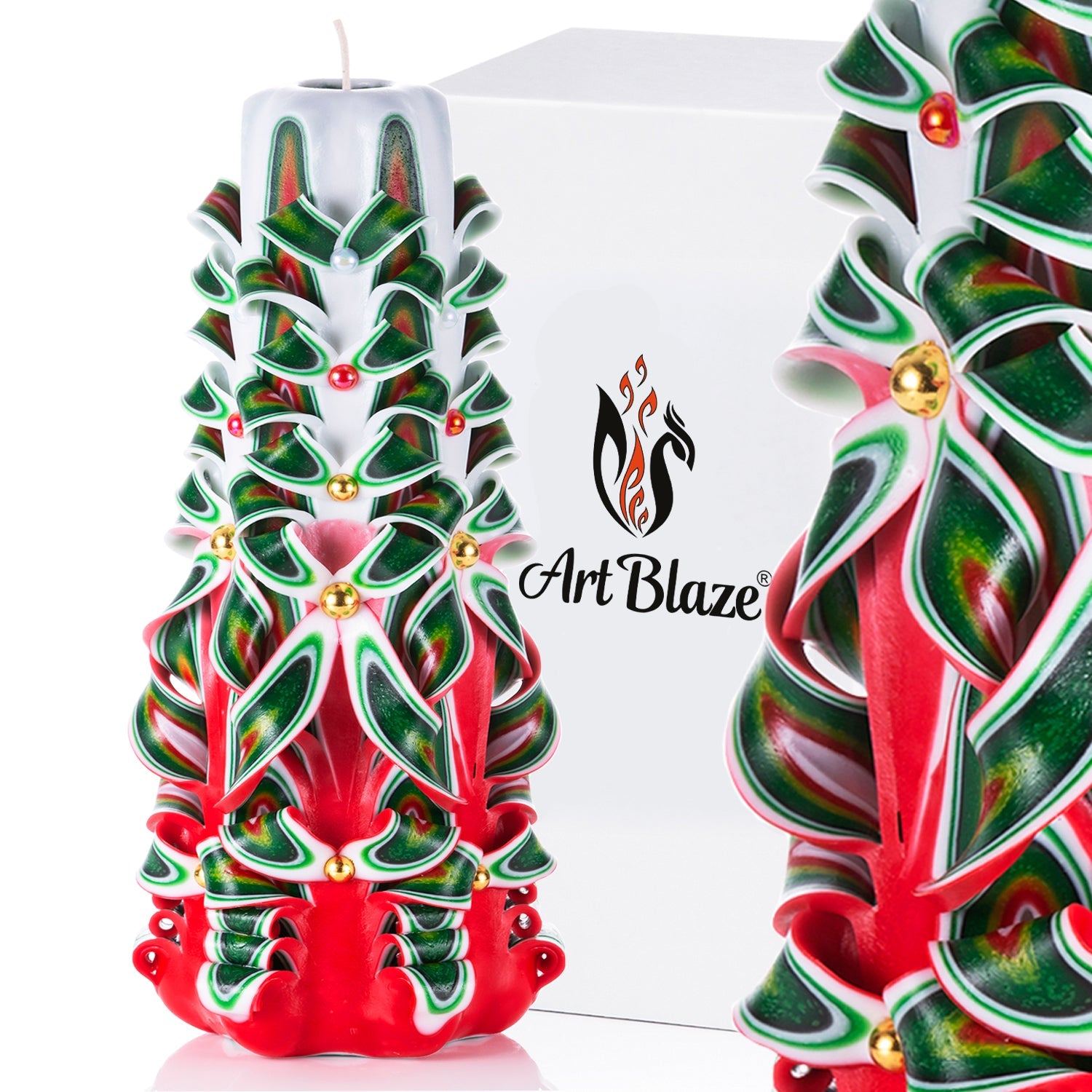 Vela tallada "Cóctel festivo" grande