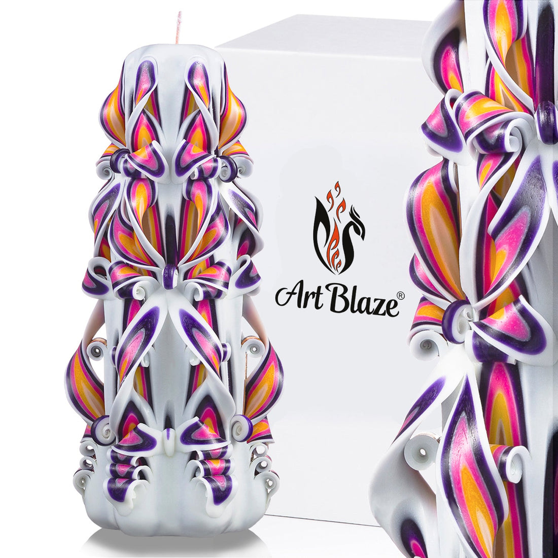 Vela tallada "Perla real" grande