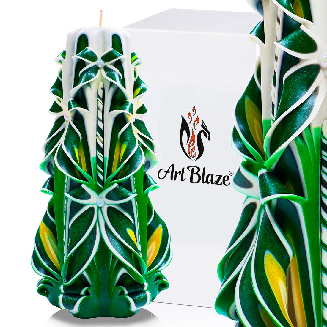 Vela tallada "Campo de verano" grande