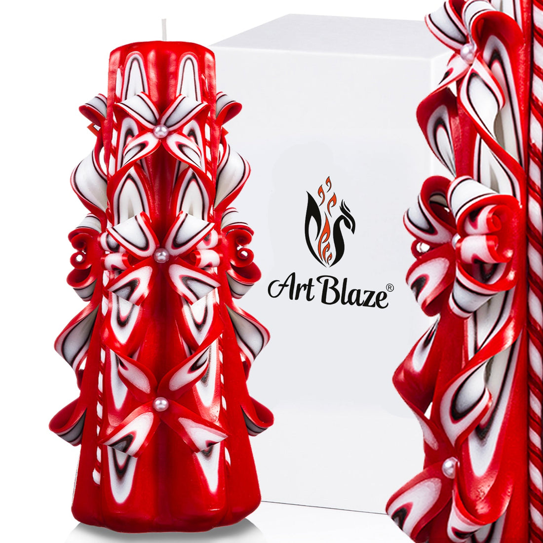 Vela tallada "Velas escarlatas" grande