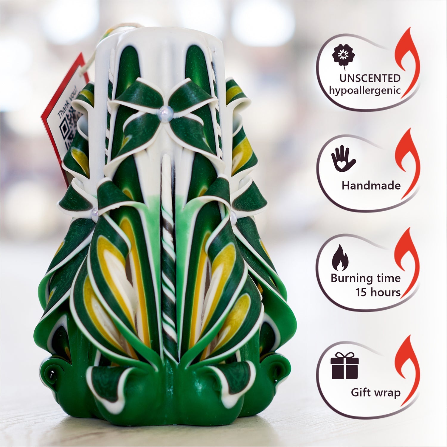 Vela tallada "Campo de verano" pequeña