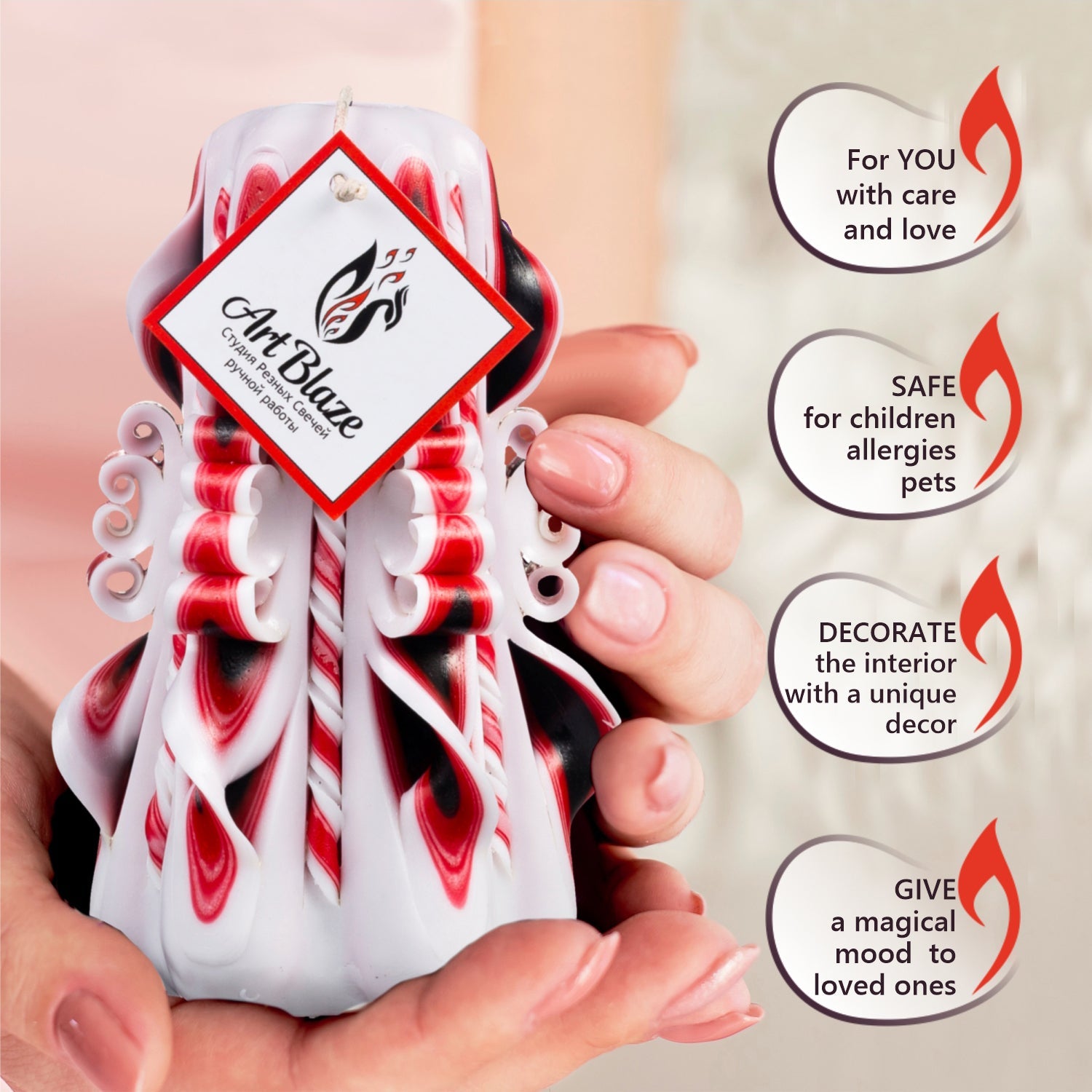 Vela tallada "Cuento oriental" pequeña