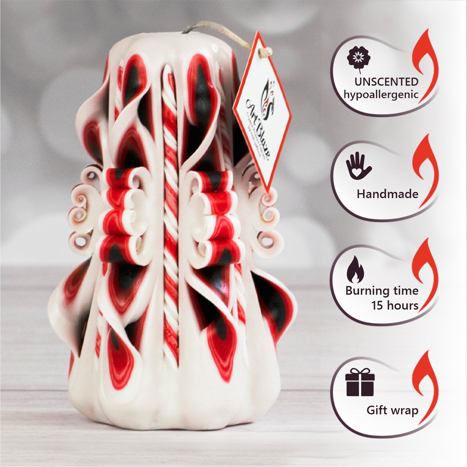 Vela tallada "Cuento oriental" pequeña