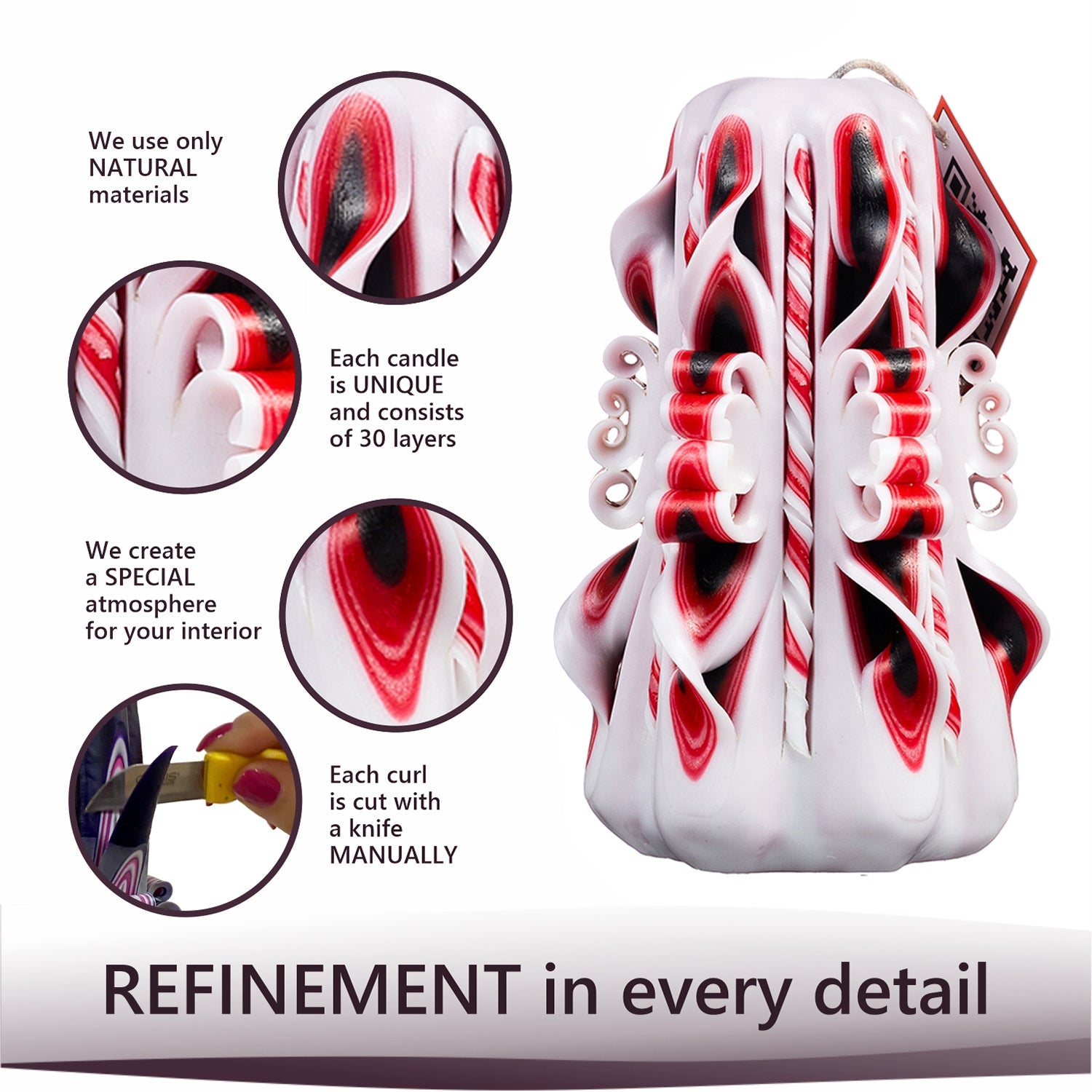 Vela tallada "Cuento oriental" pequeña