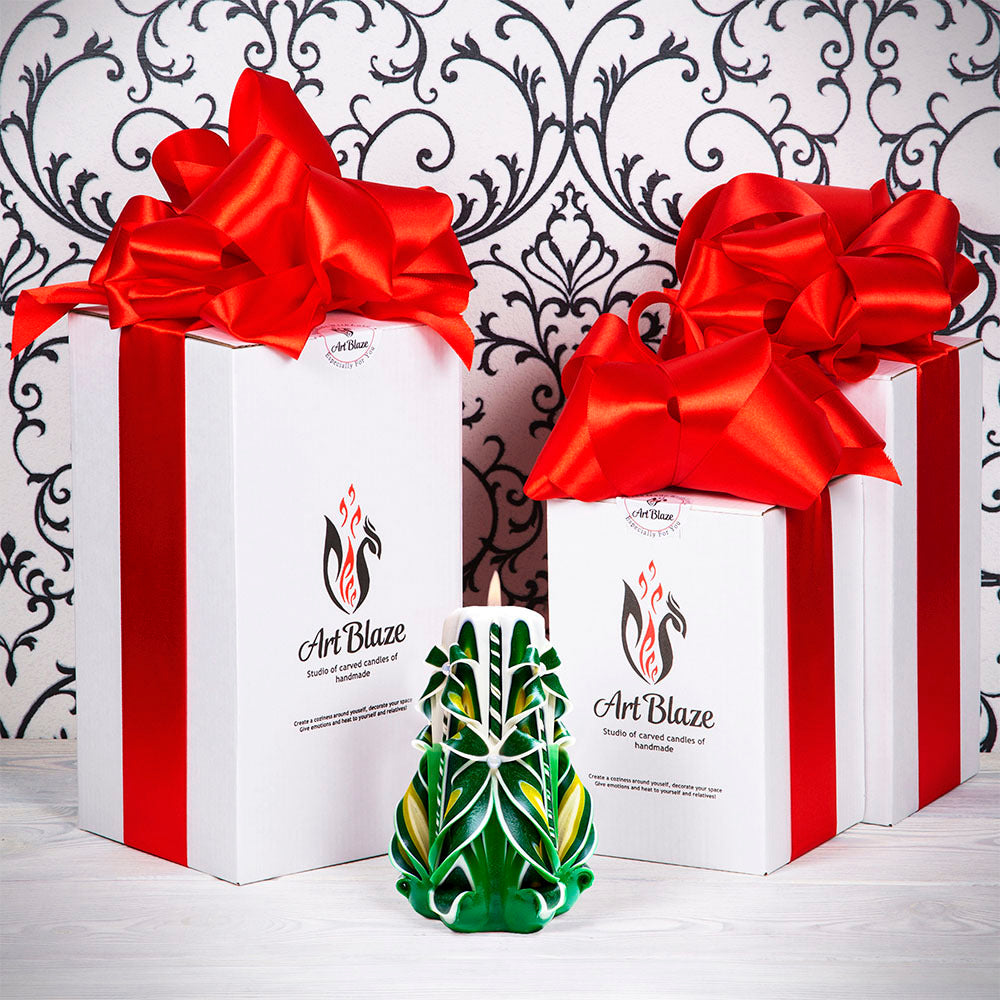 Vela tallada "Campo de verano" pequeña