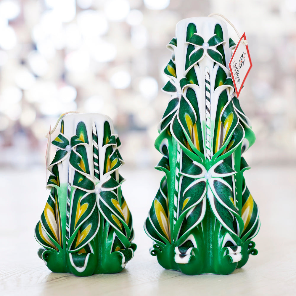 Juego de velas talladas "Campo de verano"