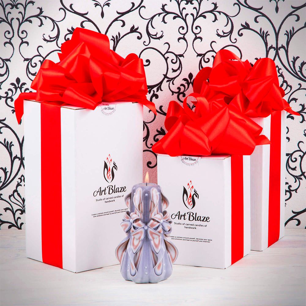 Vela tallada "Encaje delicado" pequeña