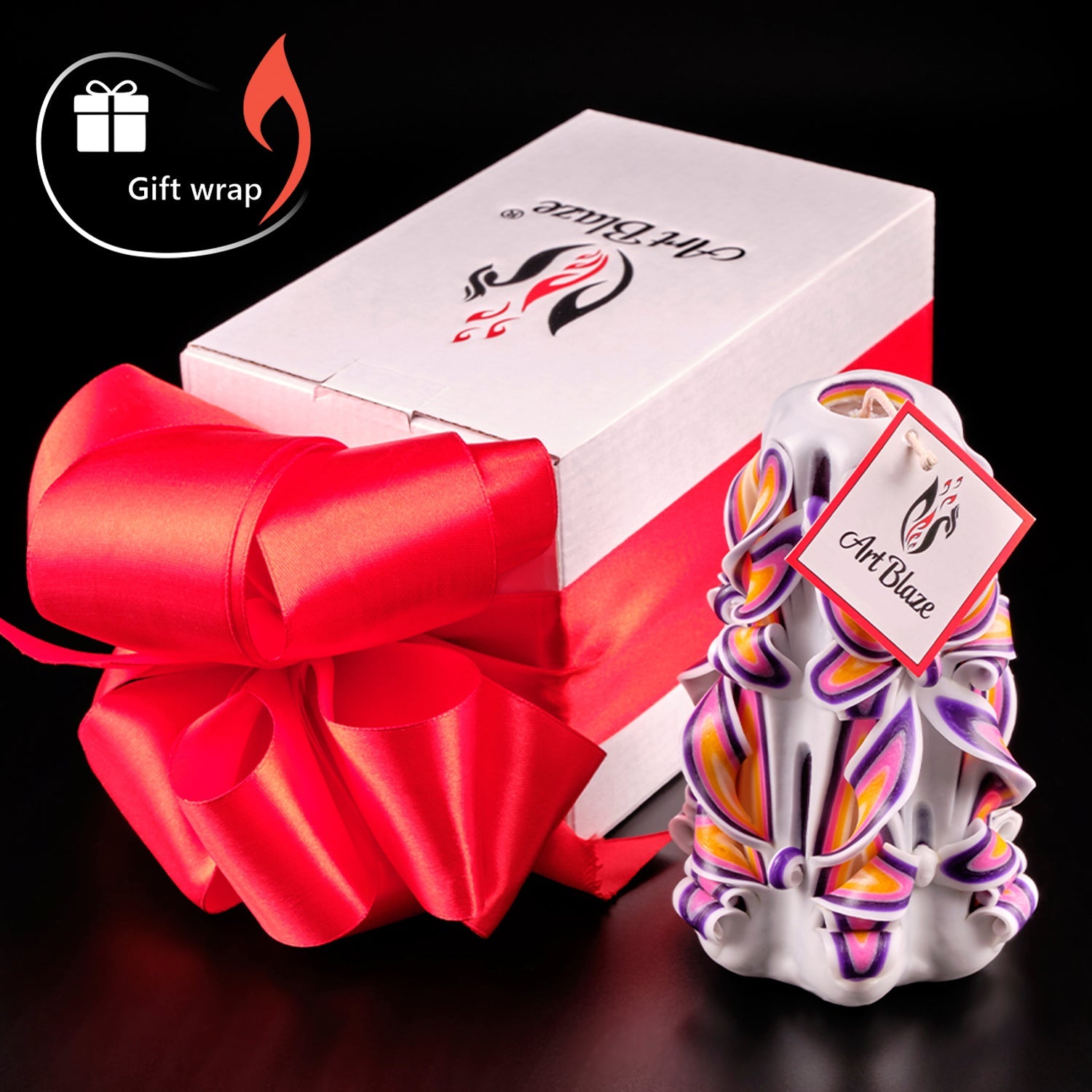 Juego de velas talladas "Perla real"