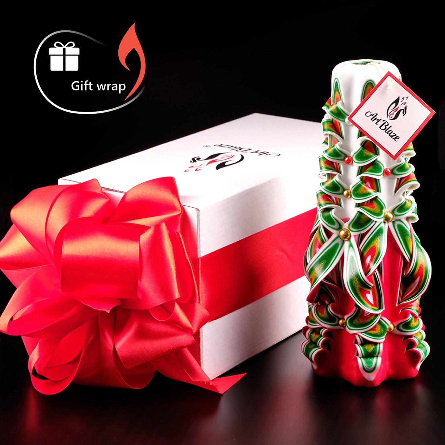 Juego de velas talladas "Cóctel festivo"