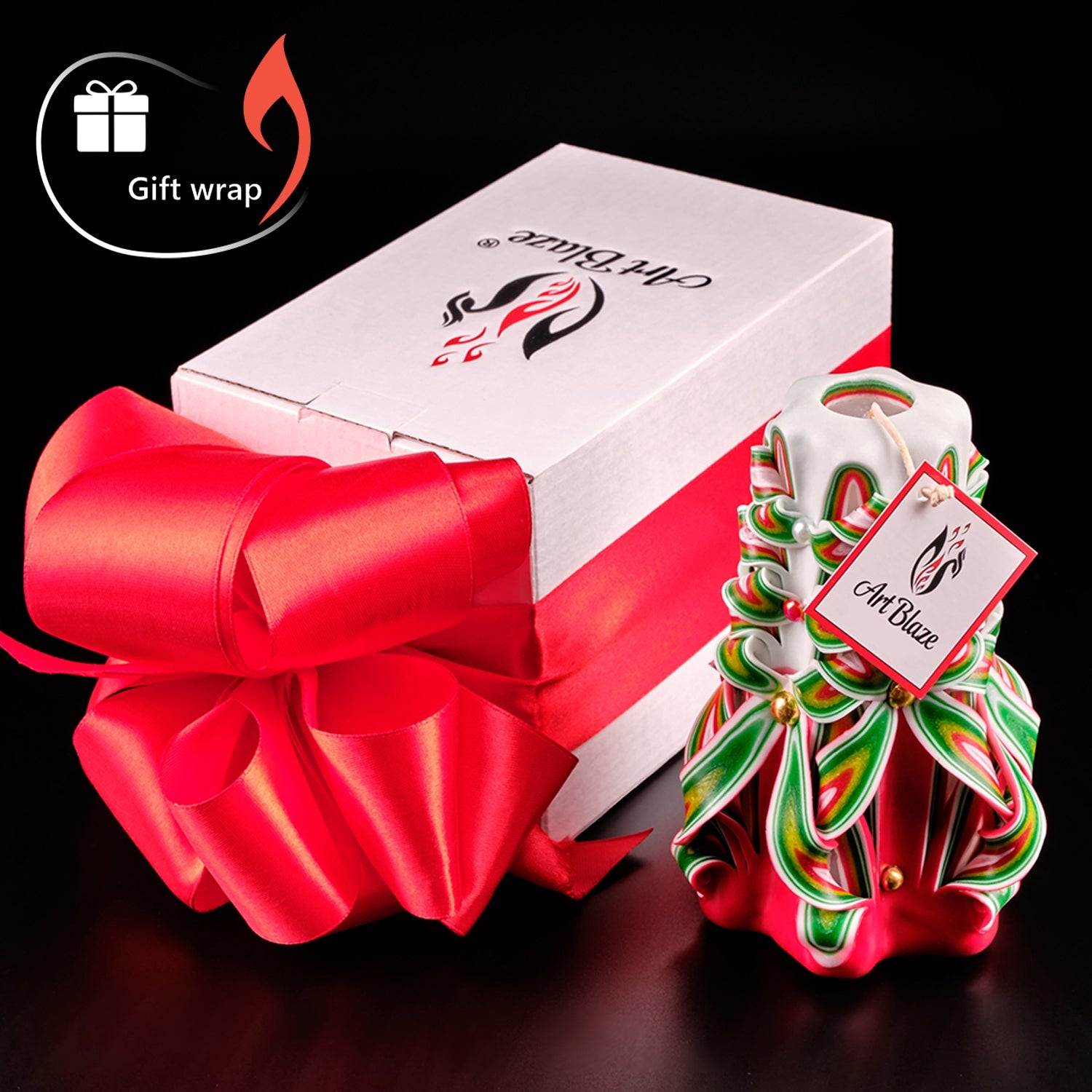 Juego de velas talladas "Cóctel festivo"