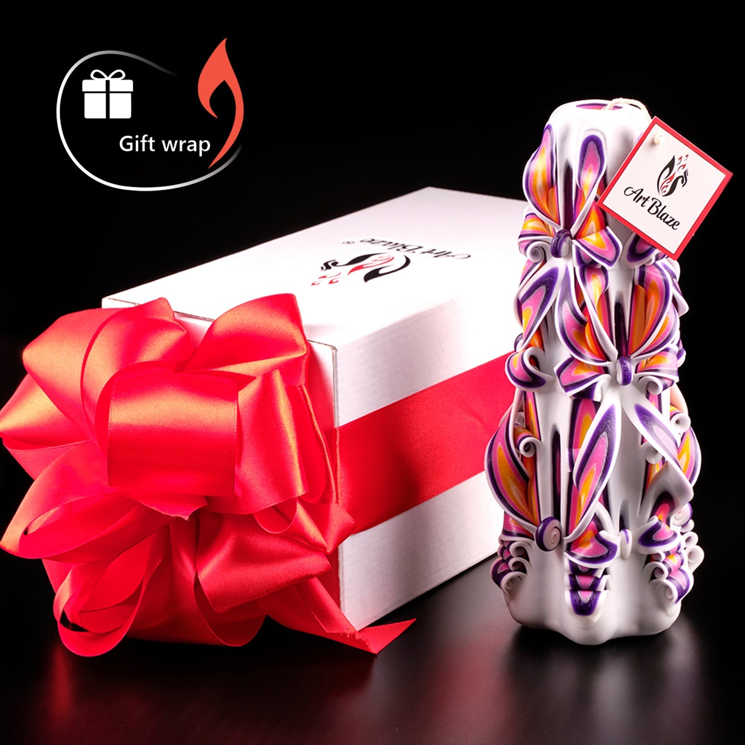 Juego de velas talladas "Perla real"