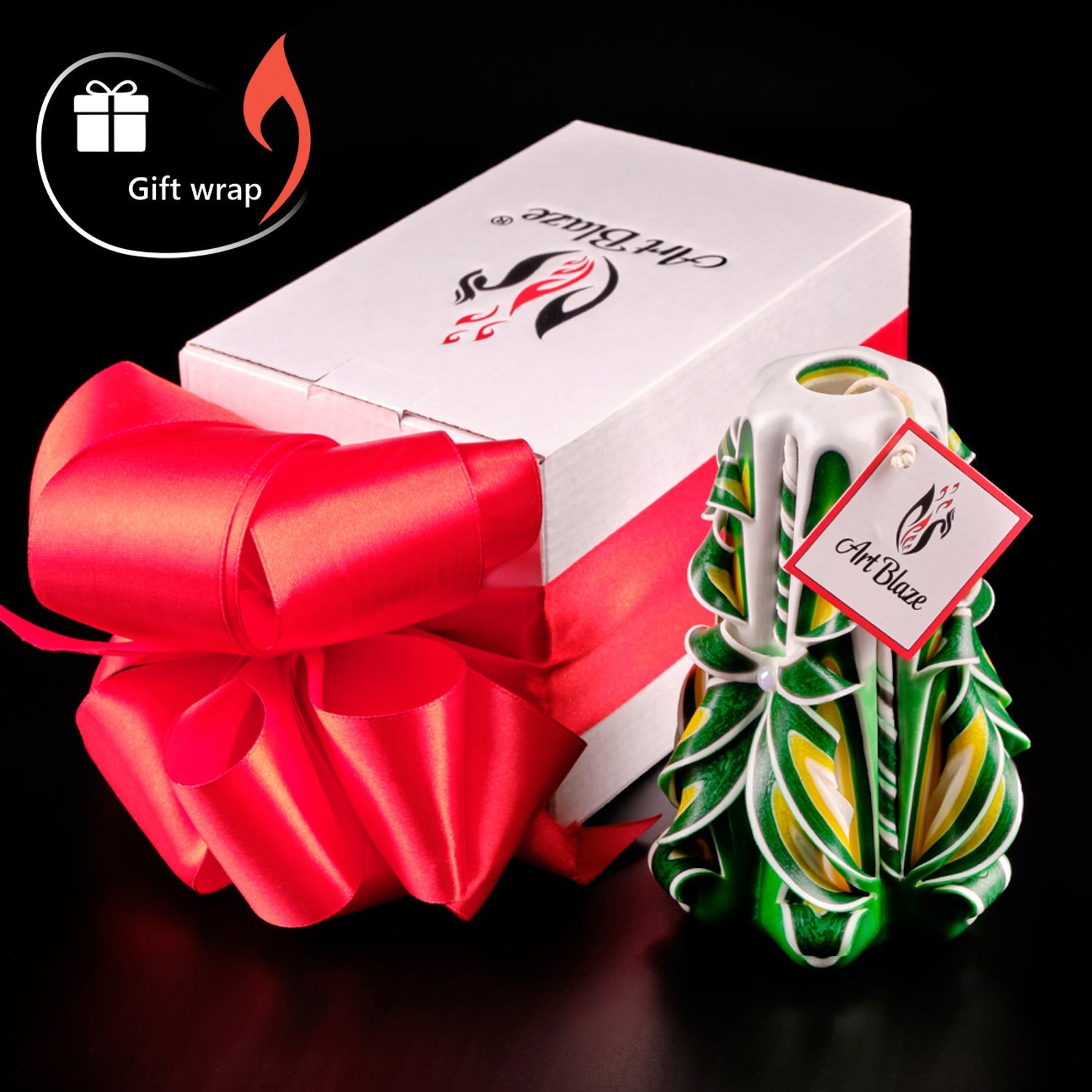 Juego de velas talladas "Campo de verano"