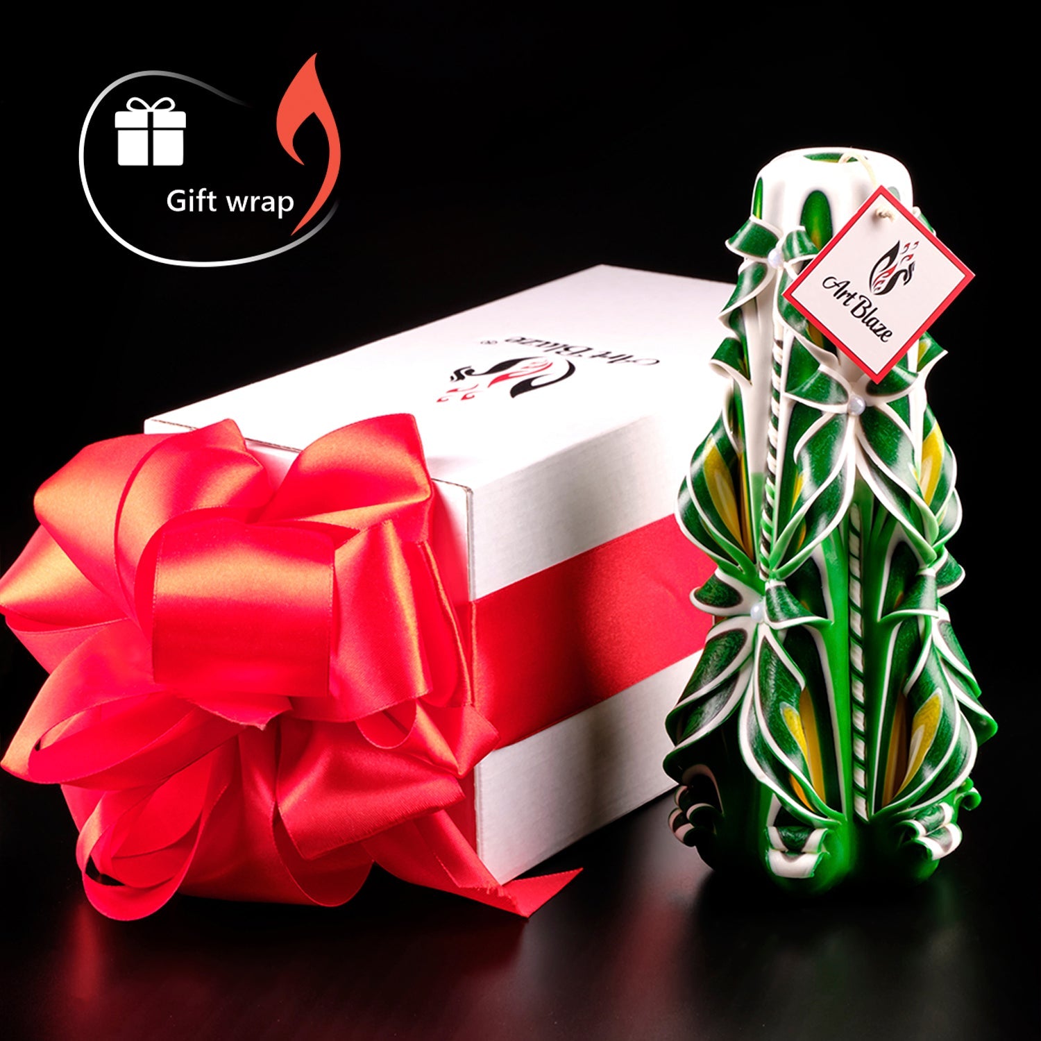 Juego de velas talladas "Campo de verano"