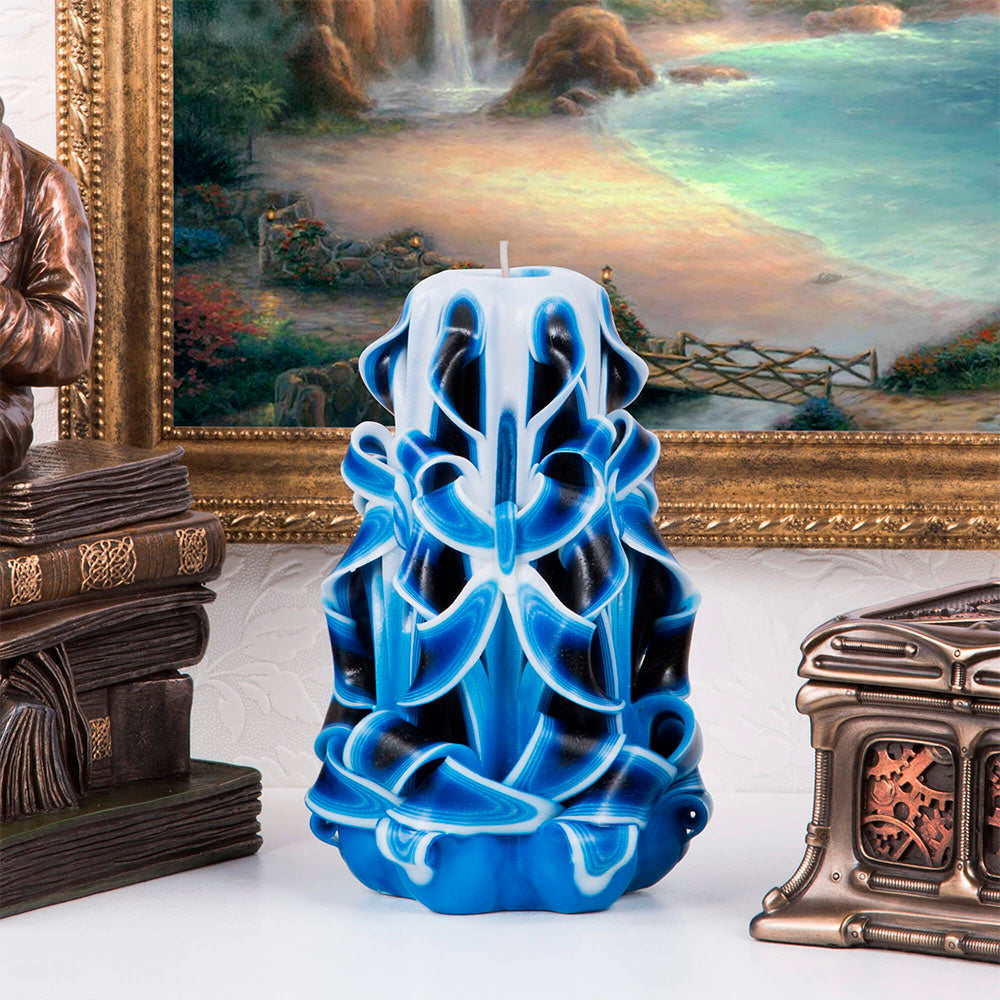 Vela tallada "Ola marina" pequeña