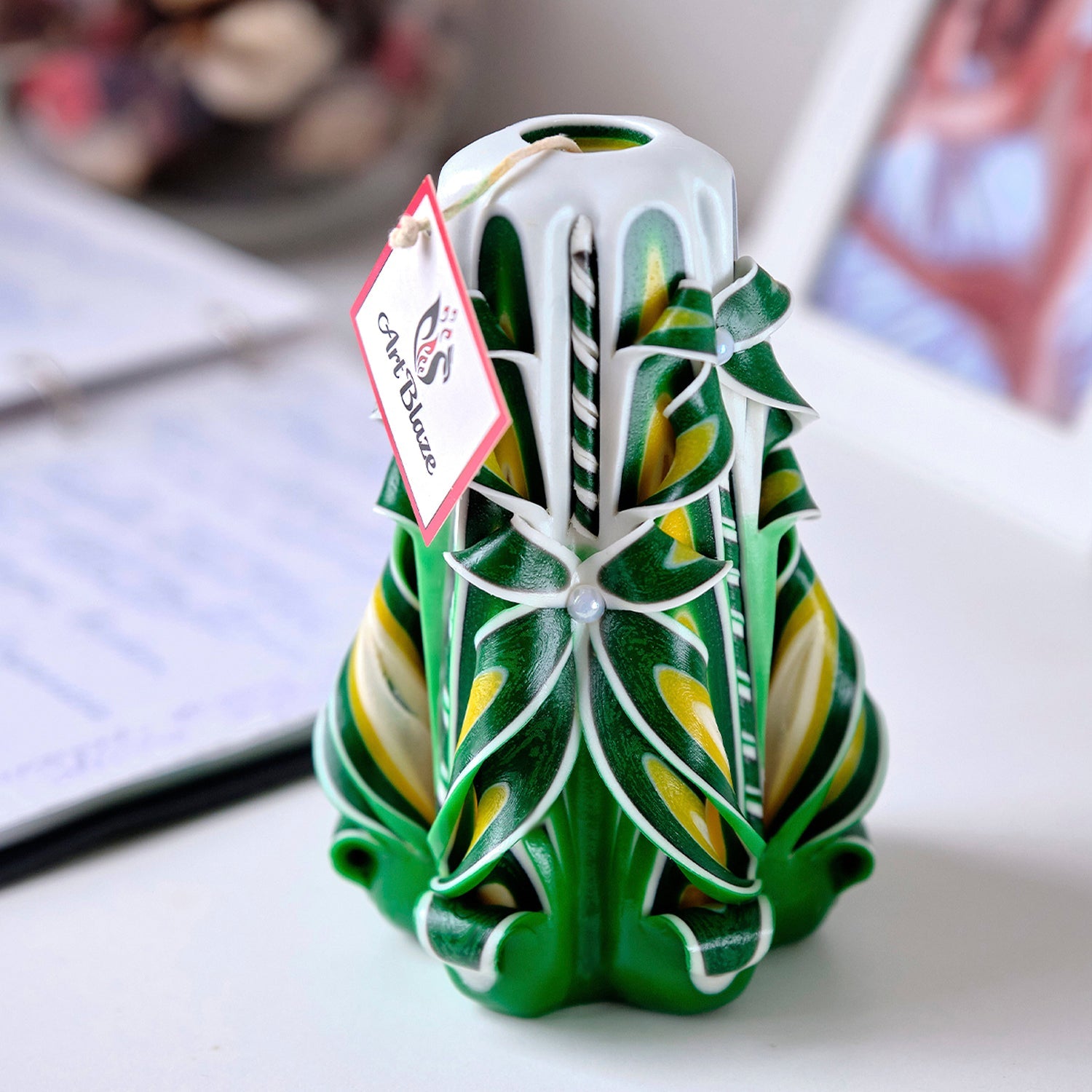 Vela tallada "Campo de verano" pequeña