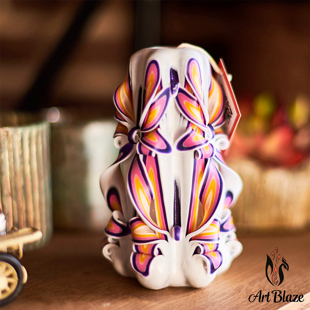 Vela tallada "Perla real" pequeña