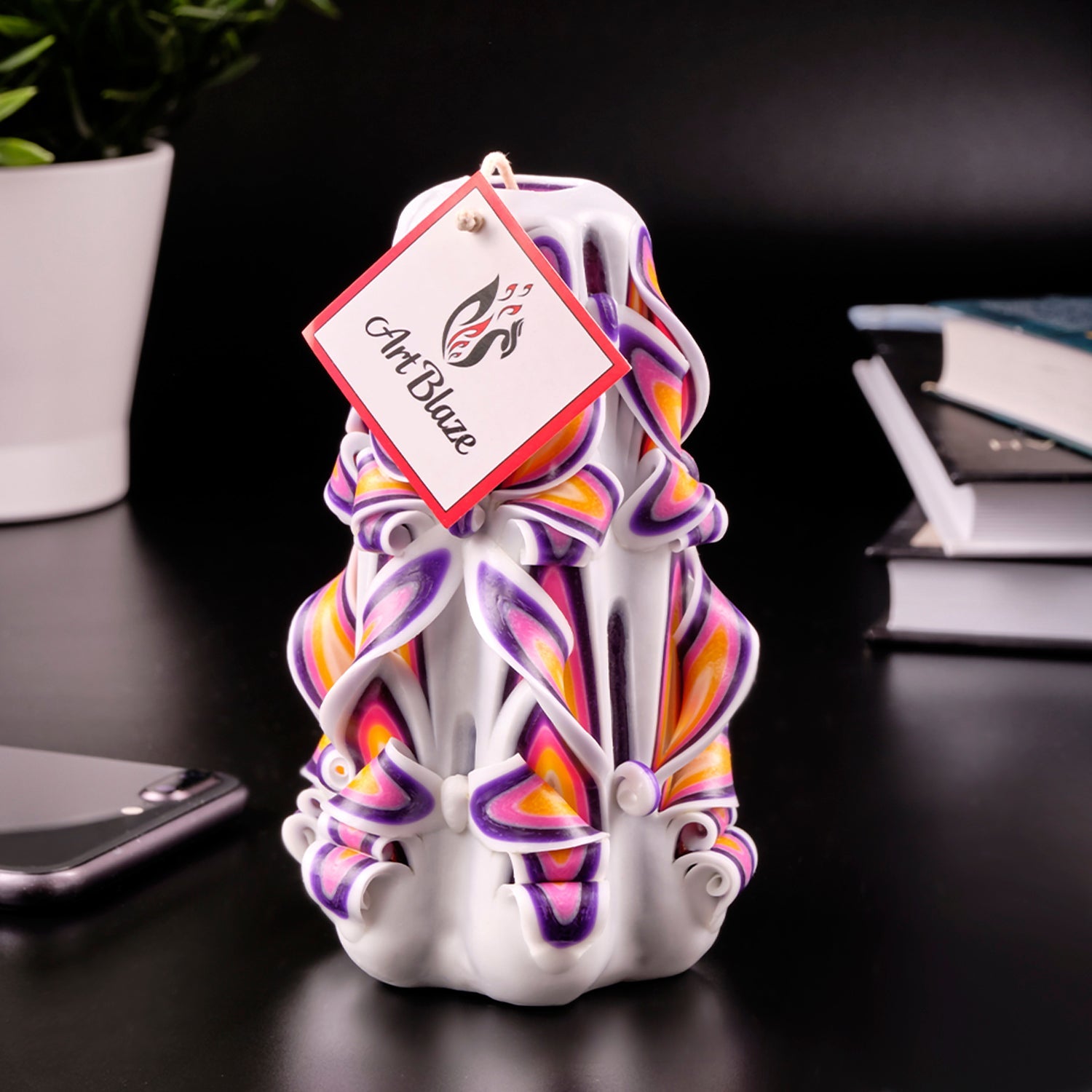 Vela tallada "Perla real" pequeña