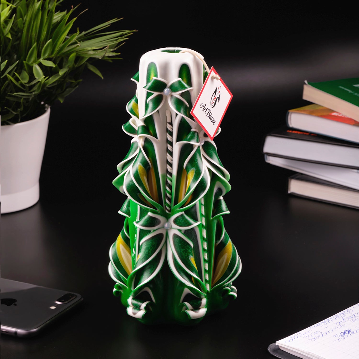 Vela tallada "Campo de verano" grande