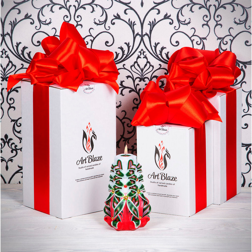 Vela tallada "Cóctel festivo" pequeña