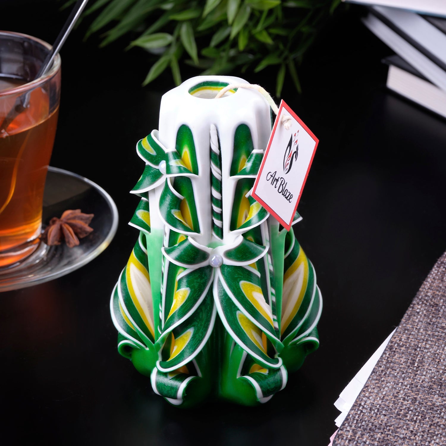 Vela tallada "Campo de verano" pequeña