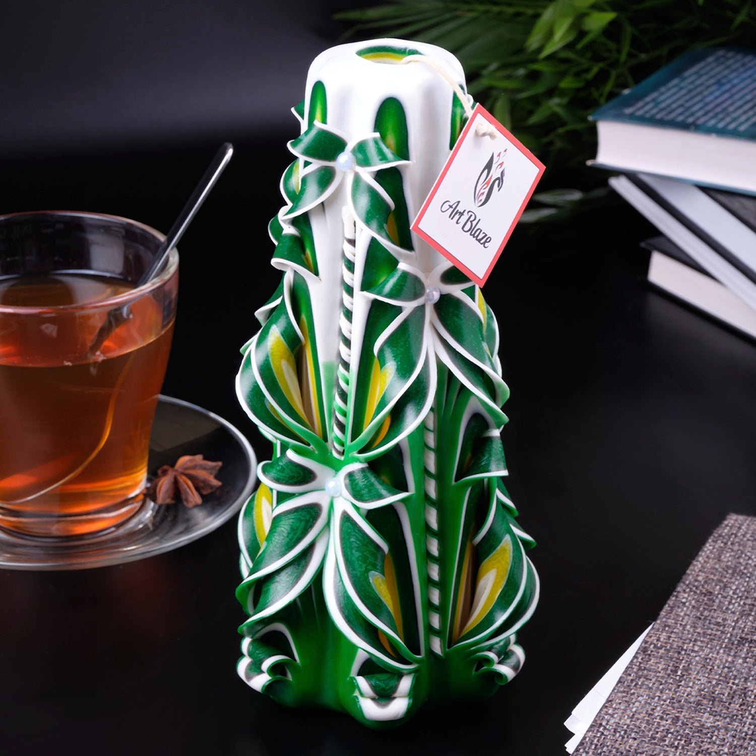 Vela tallada "Campo de verano" grande