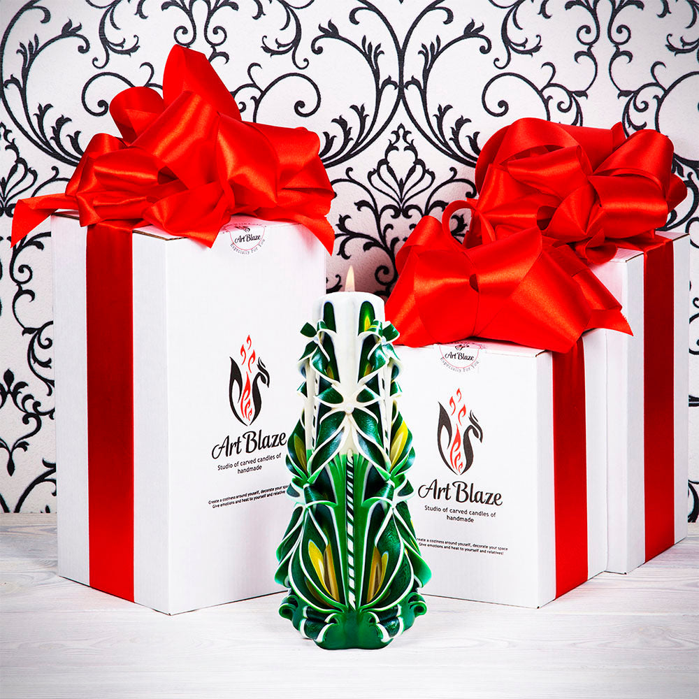 Vela tallada "Campo de verano" grande