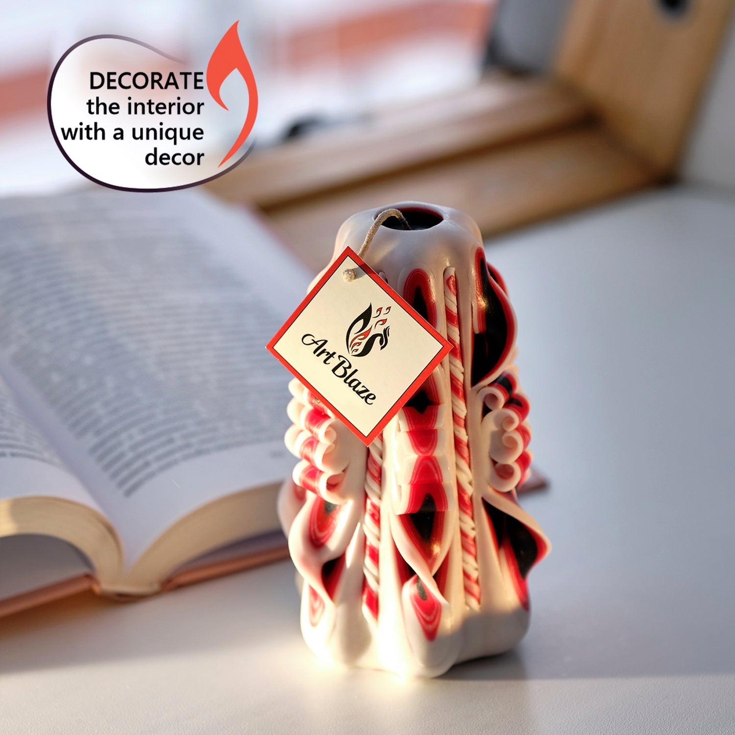 Vela tallada "Cuento oriental" pequeña