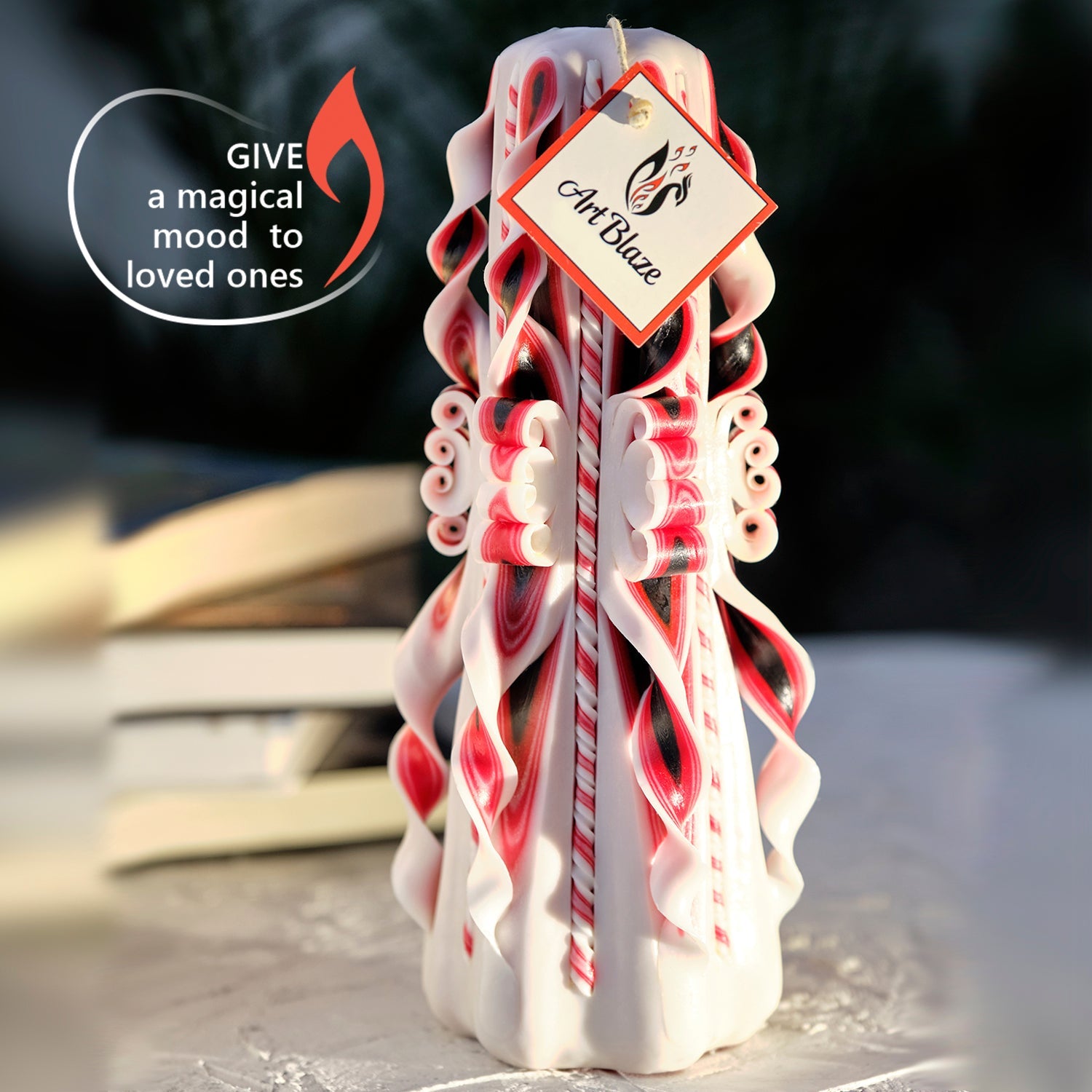 Vela tallada "Cuento oriental" grande