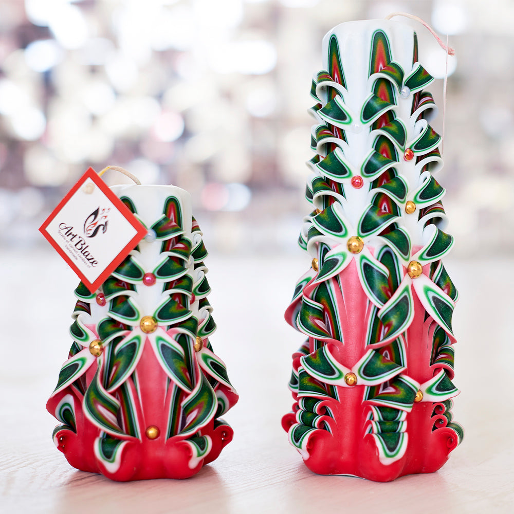 Juego de velas talladas "Cóctel festivo"