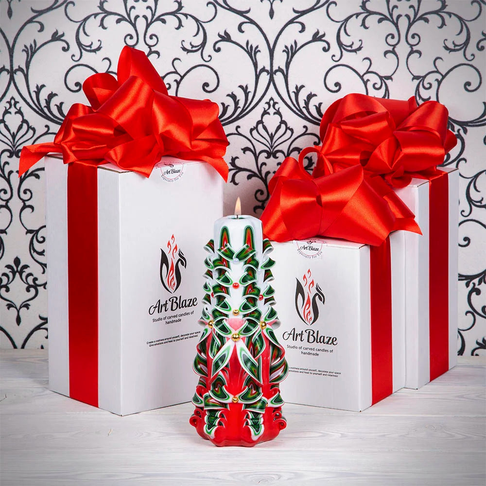 Vela tallada "Cóctel festivo" grande