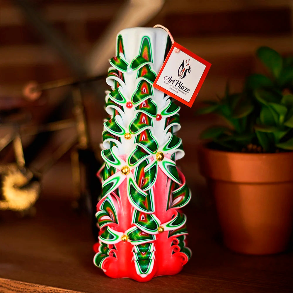 Vela tallada "Cóctel festivo" grande