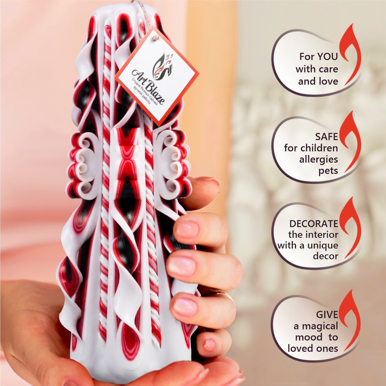 Vela tallada "Cuento oriental" grande