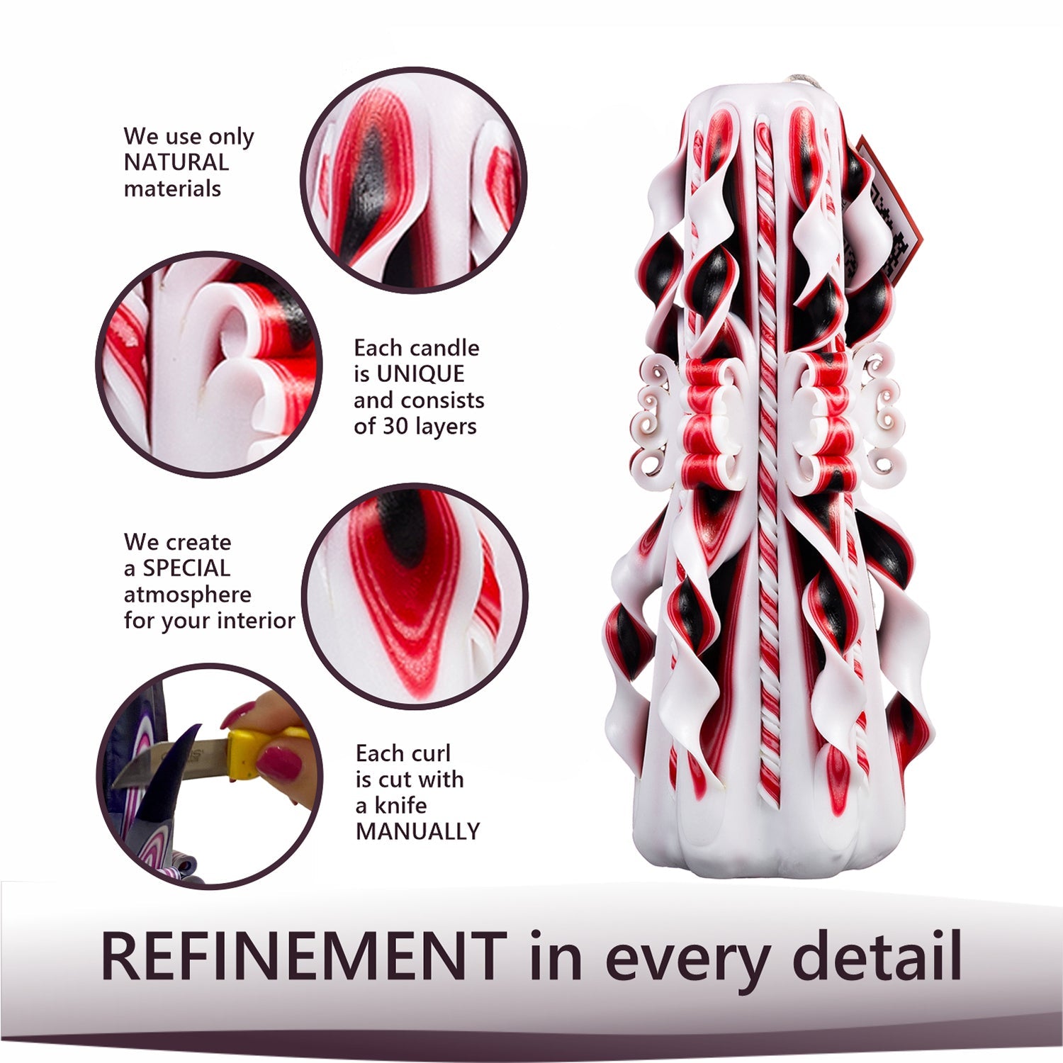 Juego de velas talladas "Cuento oriental"