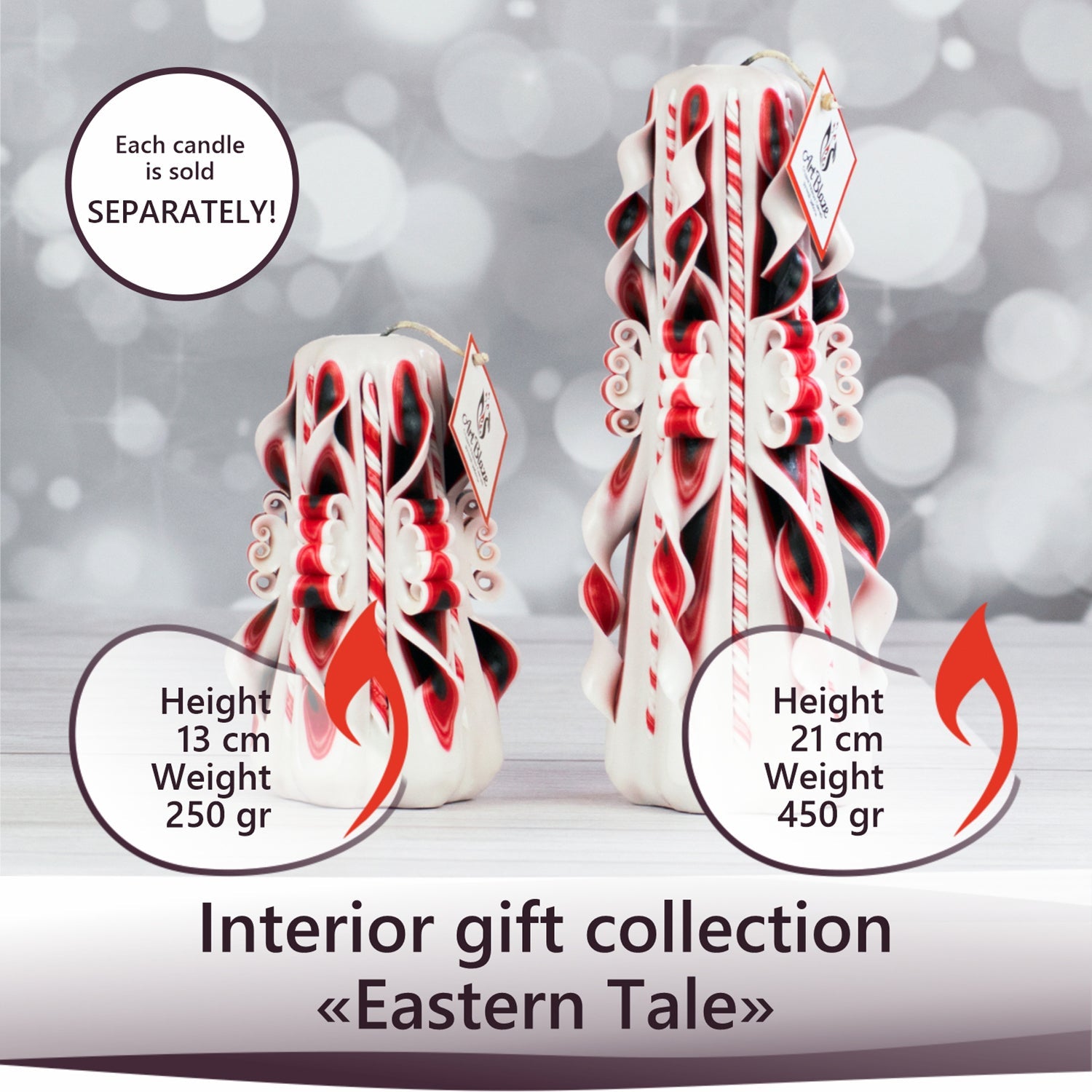 Vela tallada "Cuento oriental" grande