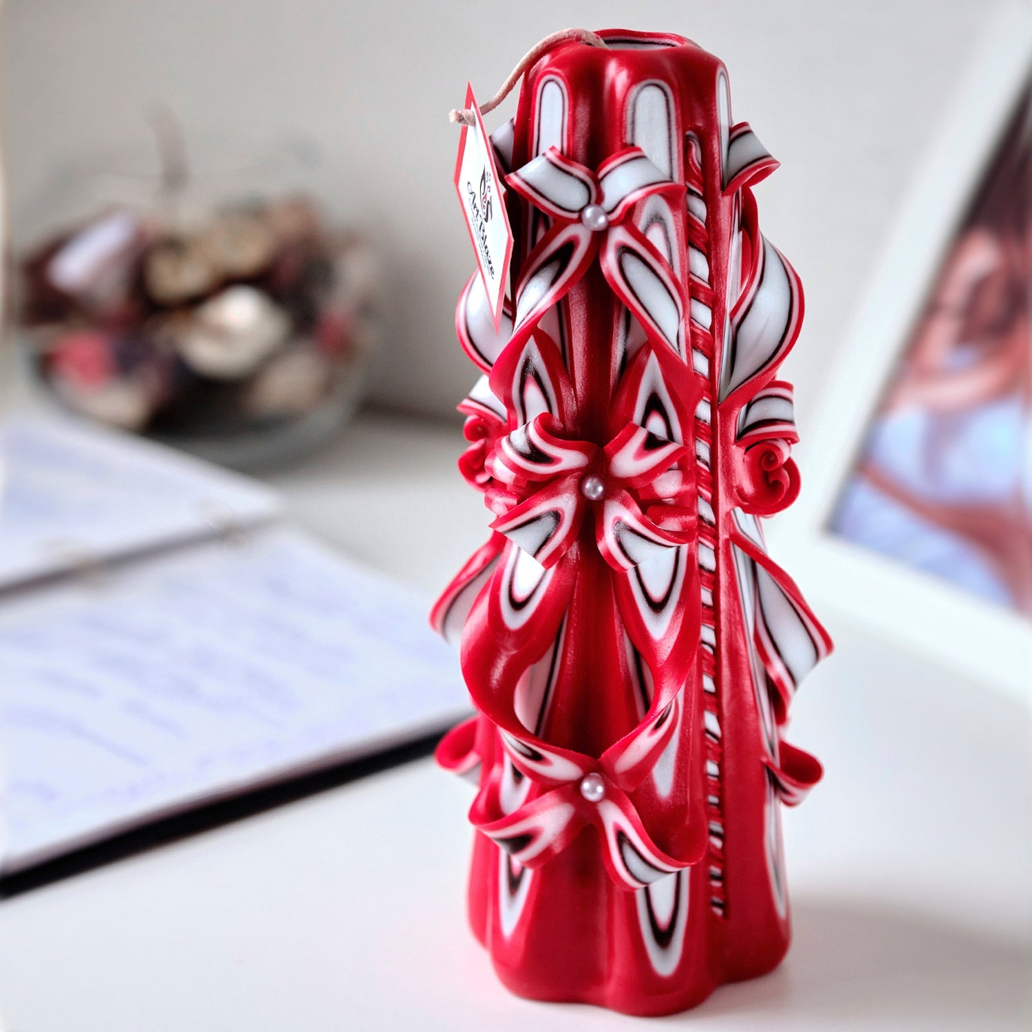 Vela tallada "Velas escarlatas" grande